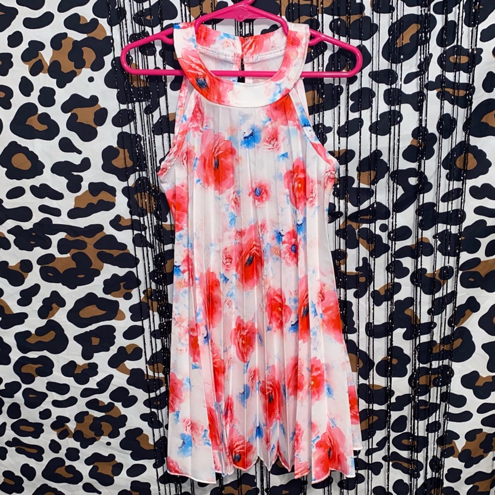 LITTLE GIRLS BEAUTIFUL FLOWER DRESS WITH MATCHING HEADBAND